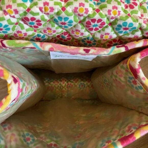 Vera Bradley Capri  Melon Mini Lunch Tote Retired Pink Green Paisley Pattern - Picture 8 of 10